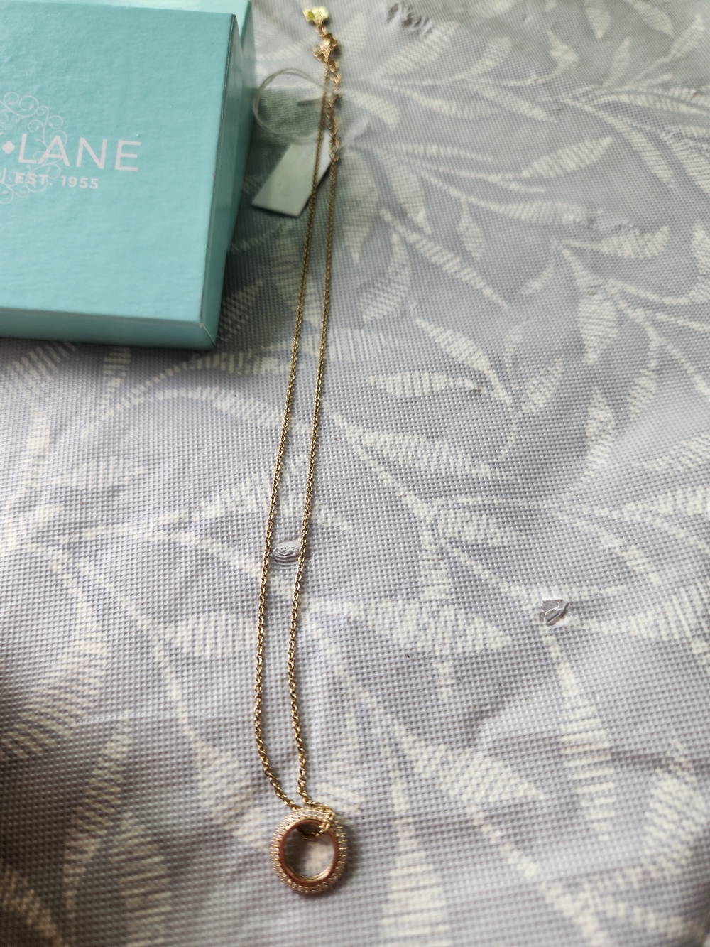 Kendra Scott inspired Gold Textured Open Circle Necklace